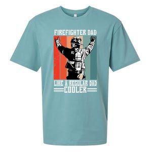 Firefighter Dad Like A Normal Dad Cooler Cool Gift Sueded Cloud Jersey T-Shirt