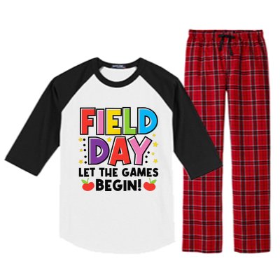 Field Day Let Games Start Begin  Teachers  Raglan Sleeve Pajama Set