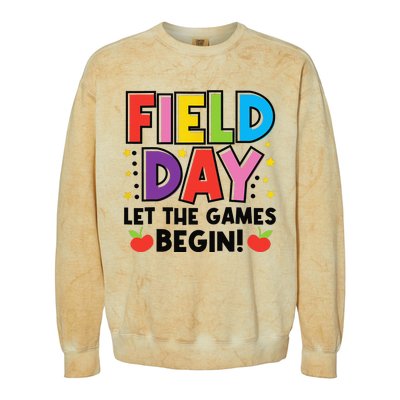 Field Day Let Games Start Begin  Teachers  Colorblast Crewneck Sweatshirt