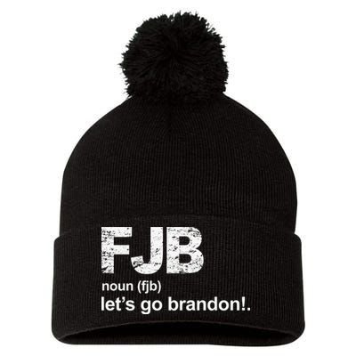 FJB Definition Let's Go Brandon Pom Pom 12in Knit Beanie