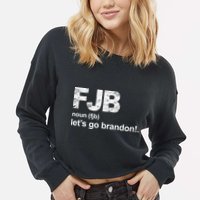 FJB Definition Let's Go Brandon Cropped Pullover Crew