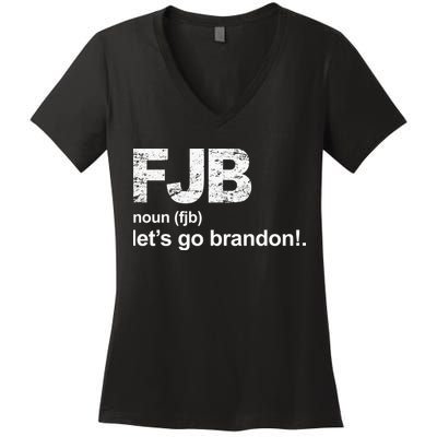 FJB Definition Let's Go Brandon Women's V-Neck T-Shirt