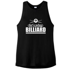 Father's Day Let's Play Billiards Pool Player Gift For Dad Ladies PosiCharge Tri-Blend Wicking Tank