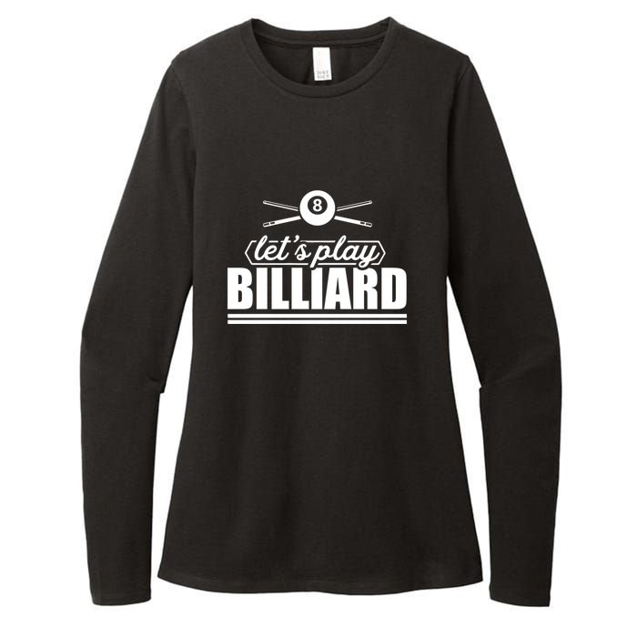 Father's Day Let's Play Billiards Pool Player Gift For Dad Womens CVC Long Sleeve Shirt