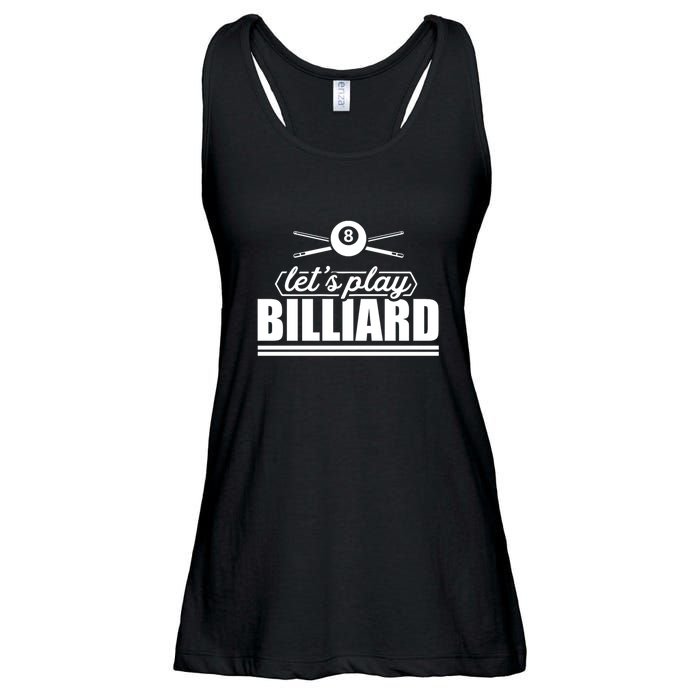 Father's Day Let's Play Billiards Pool Player Gift For Dad Ladies Essential Flowy Tank