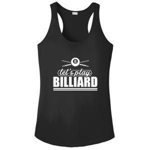 Father's Day Let's Play Billiards Pool Player Gift For Dad Ladies PosiCharge Competitor Racerback Tank