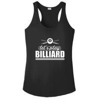 Father's Day Let's Play Billiards Pool Player Gift For Dad Ladies PosiCharge Competitor Racerback Tank