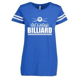 Father's Day Let's Play Billiards Pool Player Gift For Dad Enza Ladies Jersey Football T-Shirt