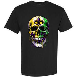 Fleur De Lis Mardi Gras Skulls Outfit Garment-Dyed Heavyweight T-Shirt