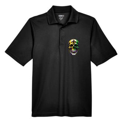 Fleur De Lis Mardi Gras Skulls Outfit Men's Origin Performance Pique Polo