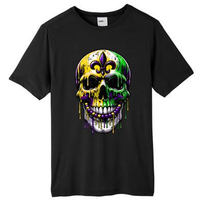 Fleur De Lis Mardi Gras Skulls Outfit Tall Fusion ChromaSoft Performance T-Shirt