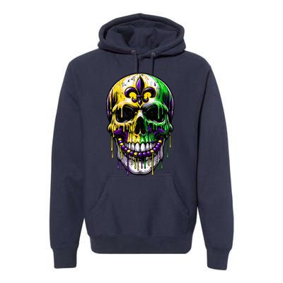 Fleur De Lis Mardi Gras Skulls Outfit Premium Hoodie