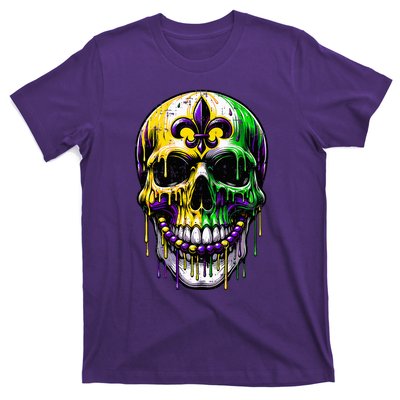 Fleur De Lis Mardi Gras Skulls Outfit T-Shirt