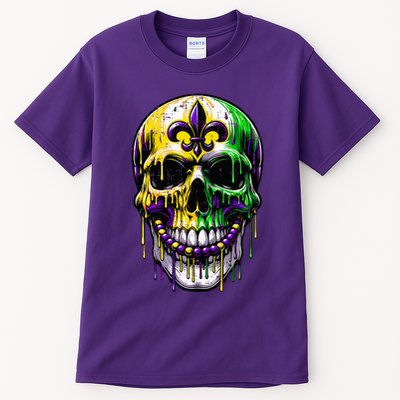 Fleur De Lis Mardi Gras Skulls Outfit Tall T-Shirt