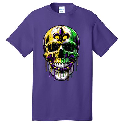 Fleur De Lis Mardi Gras Skulls Outfit Tall T-Shirt