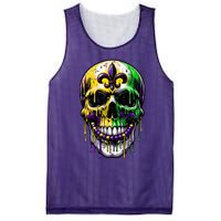 Fleur De Lis Mardi Gras Skulls Outfit Mesh Reversible Basketball Jersey Tank