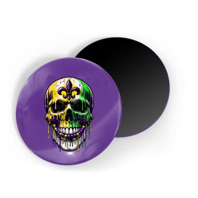 Fleur De Lis Mardi Gras Skulls Outfit Magnet