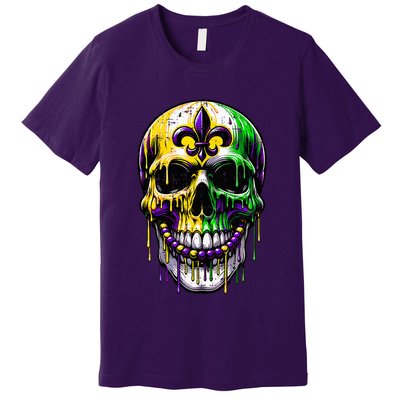 Fleur De Lis Mardi Gras Skulls Outfit Premium T-Shirt