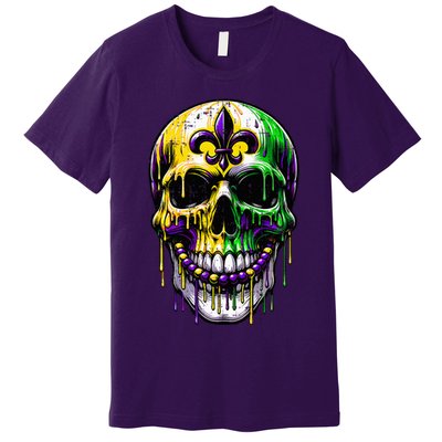 Fleur De Lis Mardi Gras Skulls Outfit Premium T-Shirt