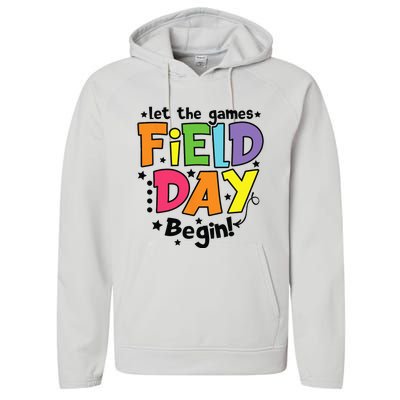 Field Day Let Games Start Begin Teachers Performance Fleece Hoodie