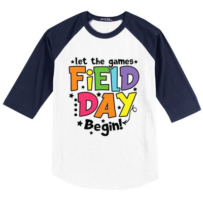 Field Day Let Games Start Begin Teachers Baseball Sleeve Shirt