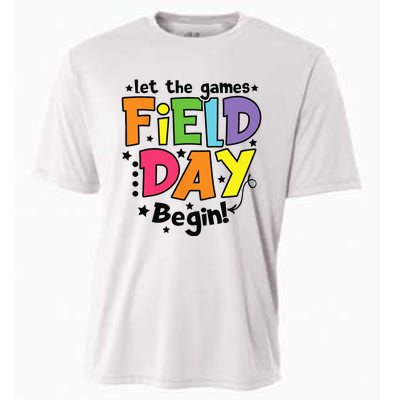 Field Day Let Games Start Begin Teachers Cooling Performance Crew T-Shirt