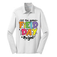 Field Day Let Games Start Begin Teachers Silk Touch Performance Long Sleeve Polo