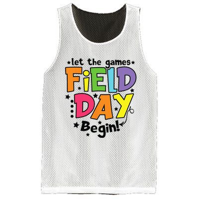 Field Day Let Games Start Begin Teachers Mesh Reversible Basketball Jersey Tank