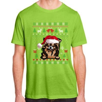 Funny Dog Lovers Chihuahua Santa Hat Ugly Christmas Sweater Gift Adult ChromaSoft Performance T-Shirt