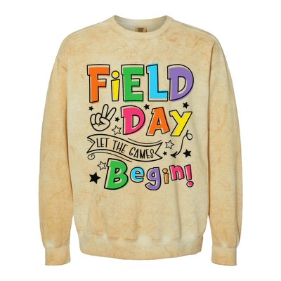 Field Day Let The Games Begin Teachers Gifts Colorblast Crewneck Sweatshirt