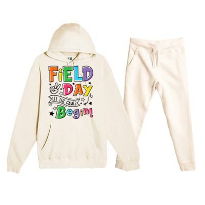 Field Day Let The Games Begin Teachers Gifts Premium Hooded Sweatsuit Set