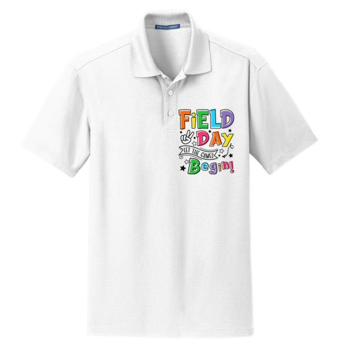 Field Day Let The Games Begin Teachers Gifts Dry Zone Grid Polo