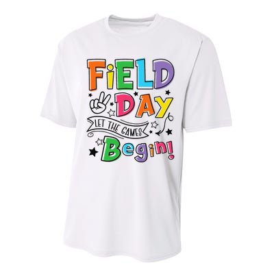 Field Day Let The Games Begin Teachers Gifts Performance Sprint T-Shirt