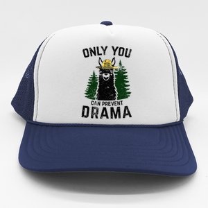 Funny Drama Llama Only You Can Prevent Drama Sarcastic Lover Trucker Hat