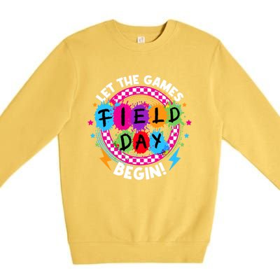 Field Day Let Games Start Begin Teachers Field Day 2024 Cool Gift Premium Crewneck Sweatshirt