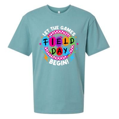 Field Day Let Games Start Begin Teachers Field Day 2024 Cool Gift Sueded Cloud Jersey T-Shirt