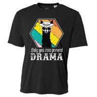 Funny Drama Llama Only You Can Prevent Drama Vintage Llama  Cooling Performance Crew T-Shirt