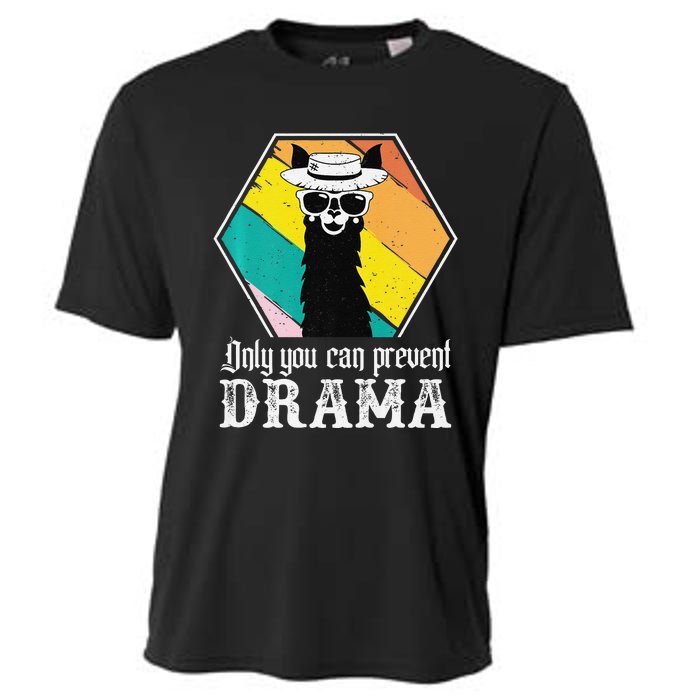 Funny Drama Llama Only You Can Prevent Drama Vintage Llama  Cooling Performance Crew T-Shirt