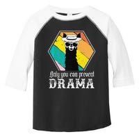 Funny Drama Llama Only You Can Prevent Drama Vintage Llama  Toddler Fine Jersey T-Shirt