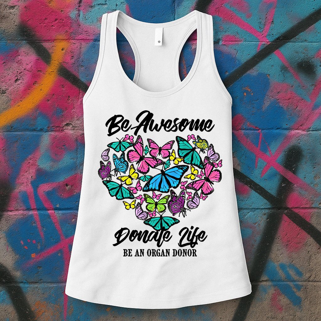 Funny Donate Life Be An Organ Donor Cute Donation Gift Womens Tank Top