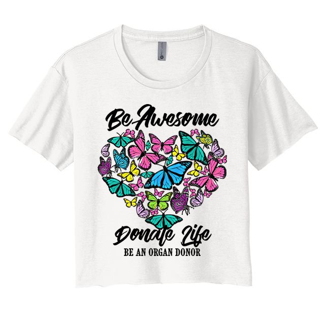 Funny Donate Life Be An Organ Donor Cute Donation Gift Crop Top