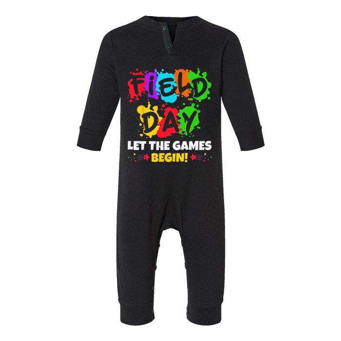 Field Day Let Games Start Begin Teachers Infant Fleece One Piece