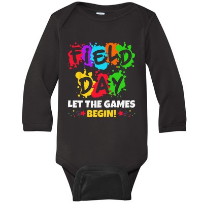 Field Day Let Games Start Begin Teachers Baby Long Sleeve Bodysuit