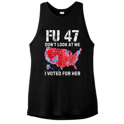 Fu47 DonT Look At Me I Voted For Her Ladies PosiCharge Tri-Blend Wicking Tank