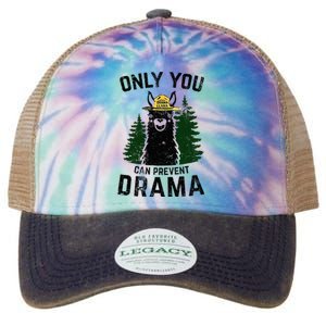 Funny Drama Llama Only You Can Prevent Drama Sarcastic Lover Legacy Tie Dye Trucker Hat