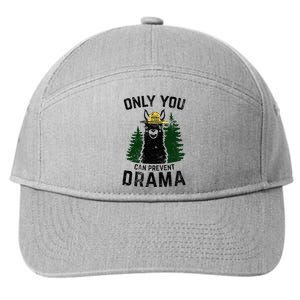 Funny Drama Llama Only You Can Prevent Drama Sarcastic Lover 7-Panel Snapback Hat