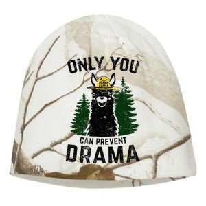 Funny Drama Llama Only You Can Prevent Drama Sarcastic Lover Kati - Camo Knit Beanie