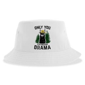 Funny Drama Llama Only You Can Prevent Drama Sarcastic Lover Sustainable Bucket Hat