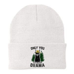 Funny Drama Llama Only You Can Prevent Drama Sarcastic Lover Knit Cap Winter Beanie