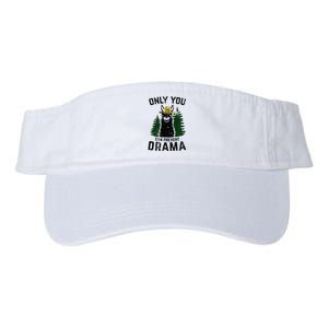 Funny Drama Llama Only You Can Prevent Drama Sarcastic Lover Valucap Bio-Washed Visor